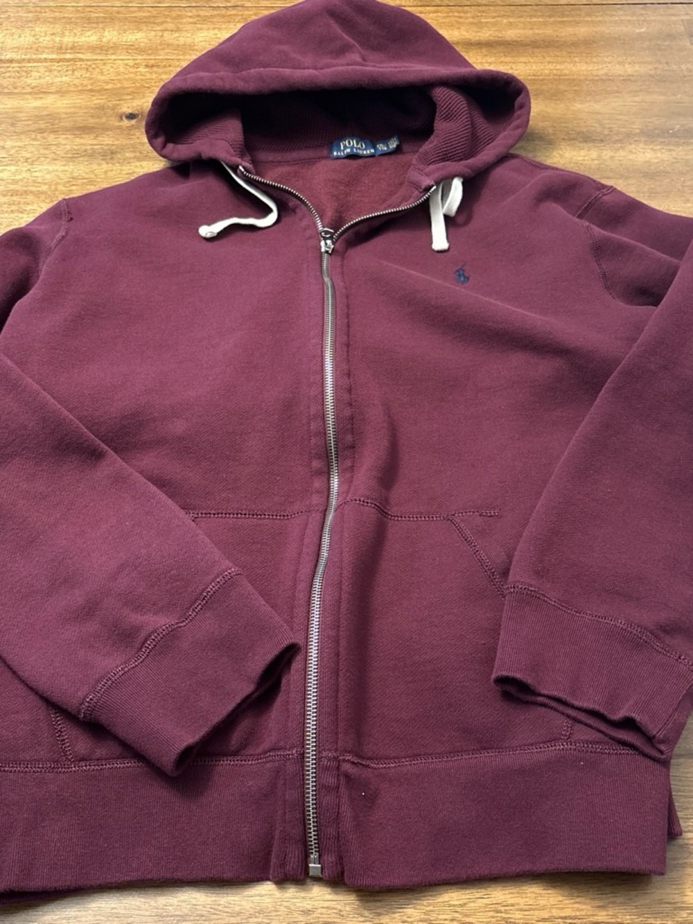 Polo by Ralph Lauren Maroon Zip-Up Hoodie